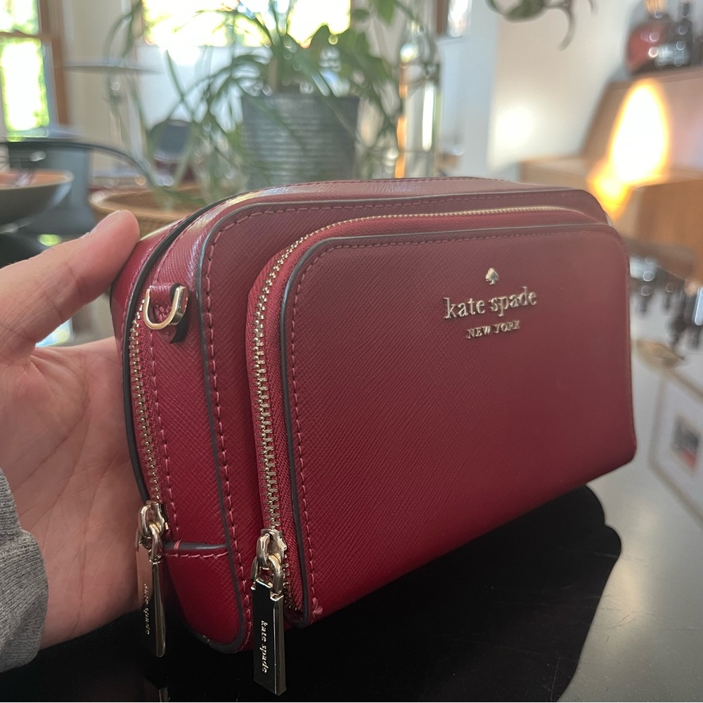 Kate Spade Cherry Red Zip Wallet - Picture 3 of 6